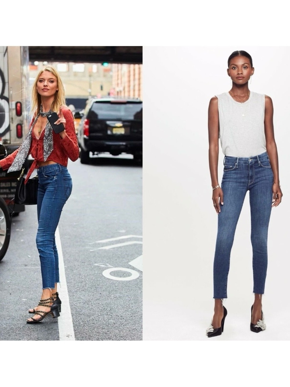 MOTHER The Looker Ankle Fray Jean in Girl Crush Size 26